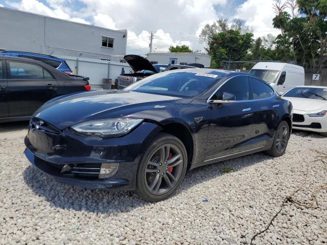 5YJSA1H13EFP40997 - 2014 TESLA MODEL S BLUE photo 1