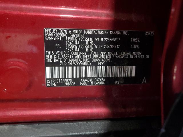 2T3F1RFV7PW360659 - 2023 TOYOTA RAV4 LE RED photo 14