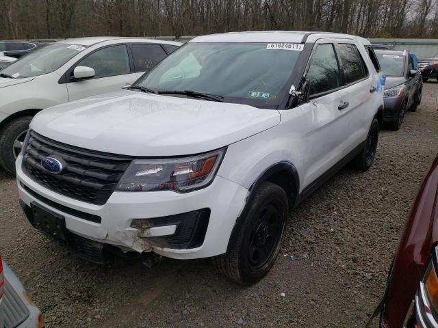 1FM5K8AR1KGB15336 - 2019 FORD EXPLORER POLICE INTERCEPTOR WHITE photo 2