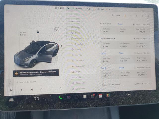 5YJ3E1EAXPF692043 - 2023 TESLA MODEL 3 GRAY photo 9