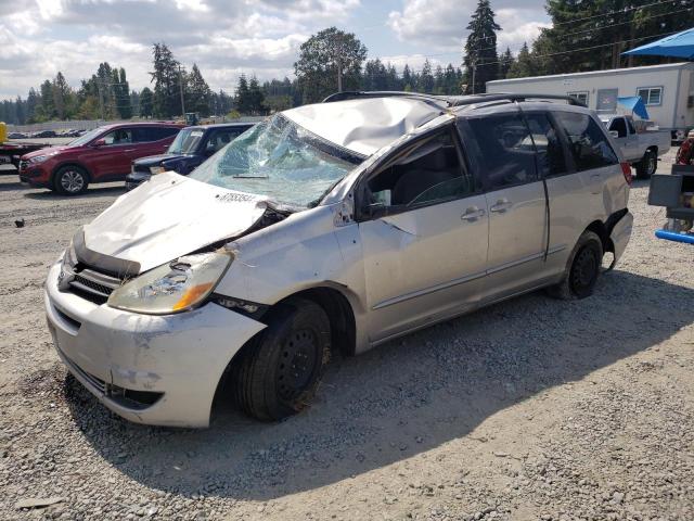 5TDZA23C24S162897 - 2004 TOYOTA SIENNA CE SILVER photo 1