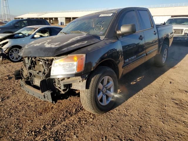 1N6AA0EK2CN326186 - 2012 NISSAN TITAN S BLACK photo 1