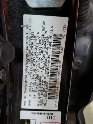 5TELU42N26Z183492 - 2006 TOYOTA TACOMA DOUBLE CAB BLACK photo 12