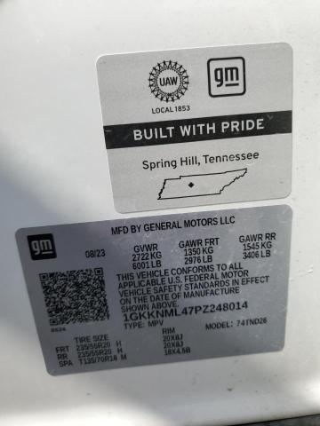 1GKKNML47PZ248014 - 2023 GMC ACADIA SLT 白色 照片 14