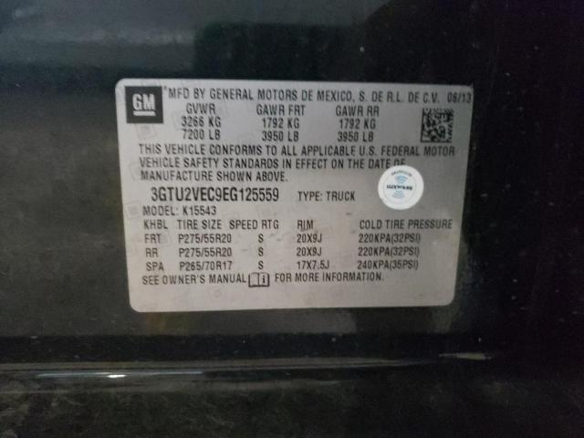 3GTU2VEC9EG125559 - 2014 GMC SIERRA K1500 SLT BLACK photo 12