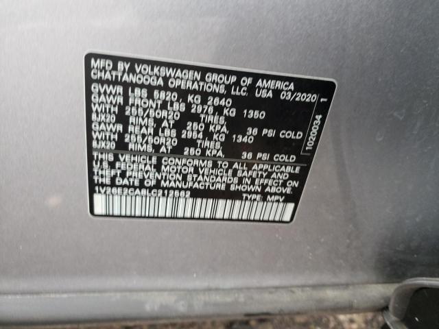 1V26E2CA8LC212562 - 2020 VOLKSWAGEN ATLAS CROS SE ვერცხლისფერი ფოტო 13