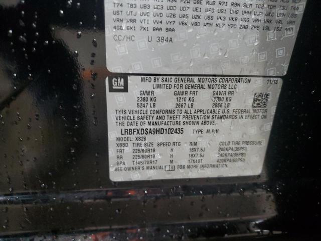 LRBFXDSA9HD102435 - 2017 BUICK ENVISION ESSENCE Qara foto 13