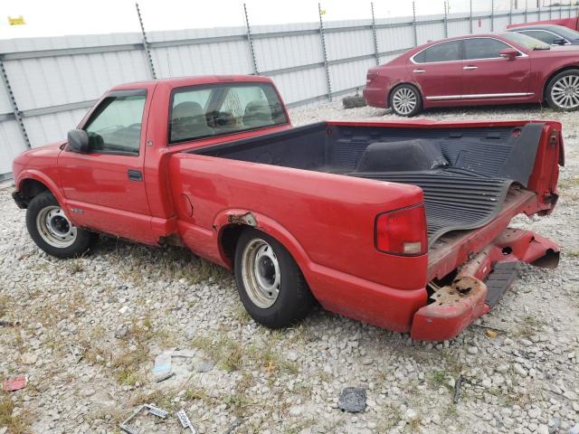 1GCCS14X4X8136339 - 1999 CHEVROLET S TRUCK S10 RED photo 2