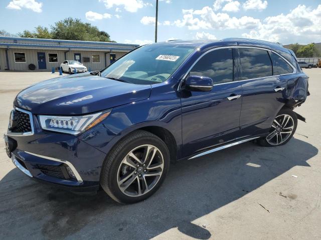 5FRYD3H82HB000449 - 2017 ACURA MDX ADVANCE BLUE photo 1