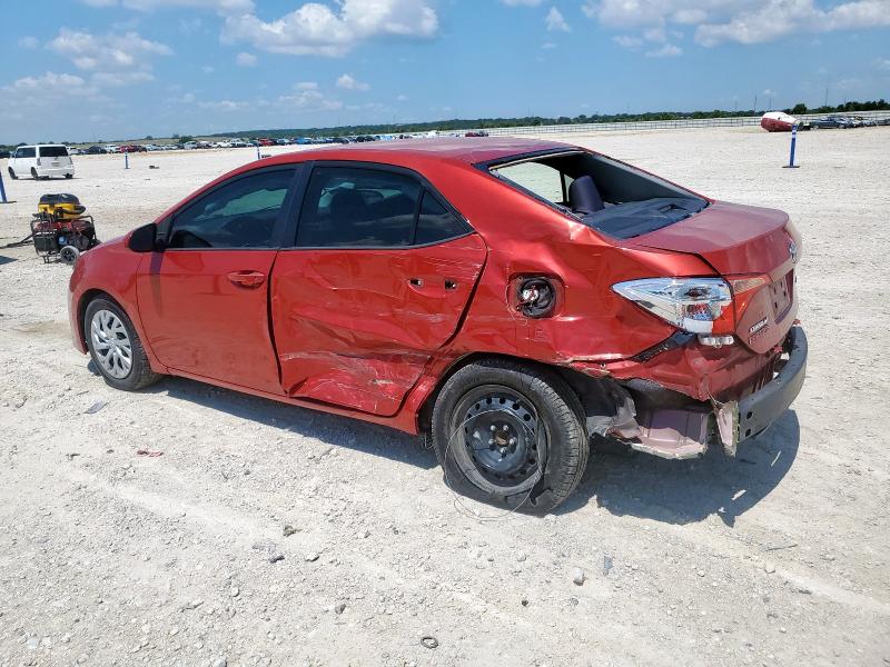 5YFBURHE5KP875200 - 2019 TOYOTA COROLLA LE L RED photo 2