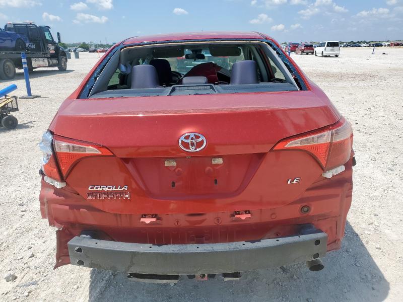 5YFBURHE5KP875200 - 2019 TOYOTA COROLLA LE L RED photo 6