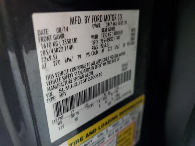 5LMJJ2JT3FEJ00670 - 2015 LINCOLN NAVIGATOR 灰色 照片 12