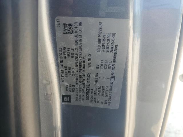 1GCHTCEN8J1111326 - 2018 CHEVROLET COLORADO LT GRAY photo 12