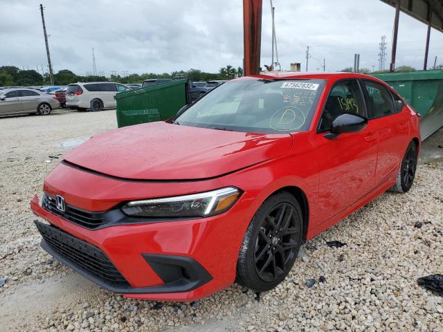 2HGFE2F52NH516777 - 2022 HONDA CIVIC SPORT Rot Foto 1
