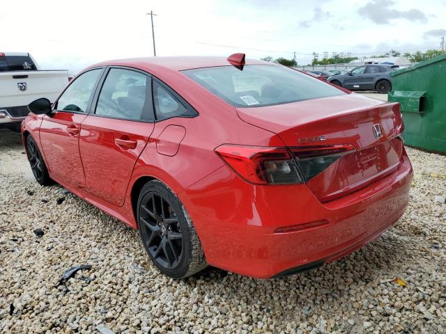 2HGFE2F52NH516777 - 2022 HONDA CIVIC SPORT RED photo 2