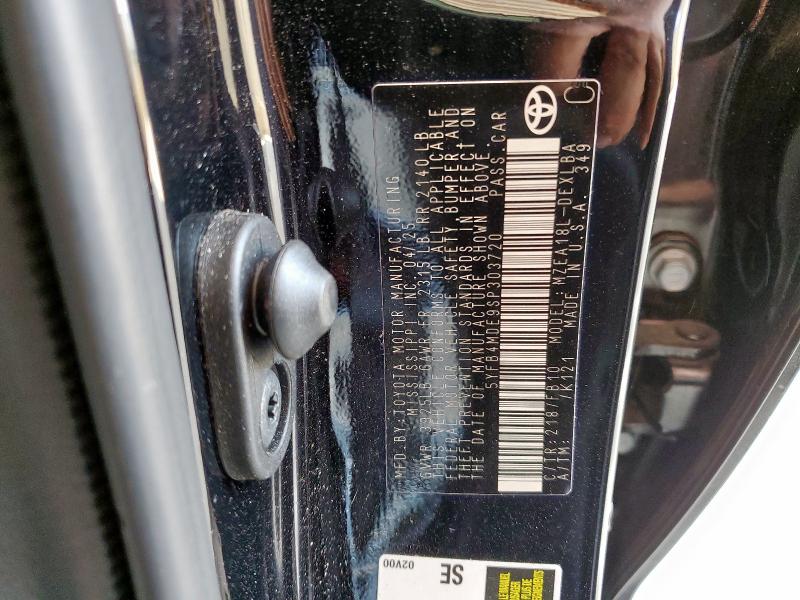 5YFB4MDE9SP303720 - 2025 TOYOTA COROLLA LE BLACK photo 12