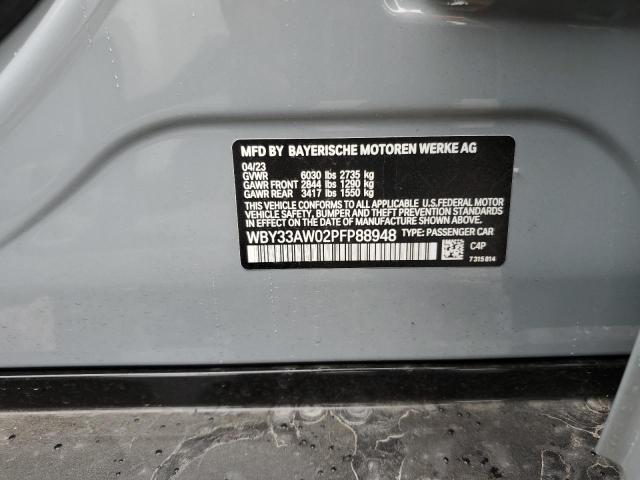 WBY33AW02PFP88948 - 2023 BMW I4 M50 GRAY photo 12