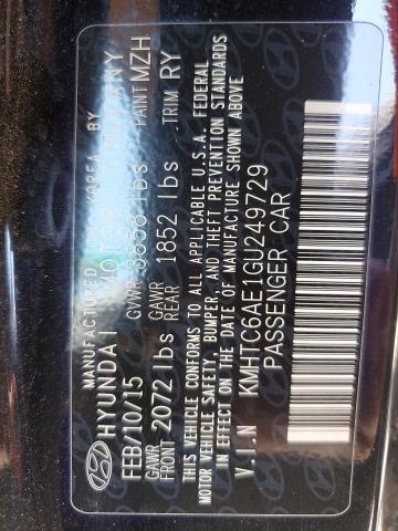 KMHTC6AE1GU249729 - 2016 HYUNDAI VELOSTER TURBO შავი ფოტო 12