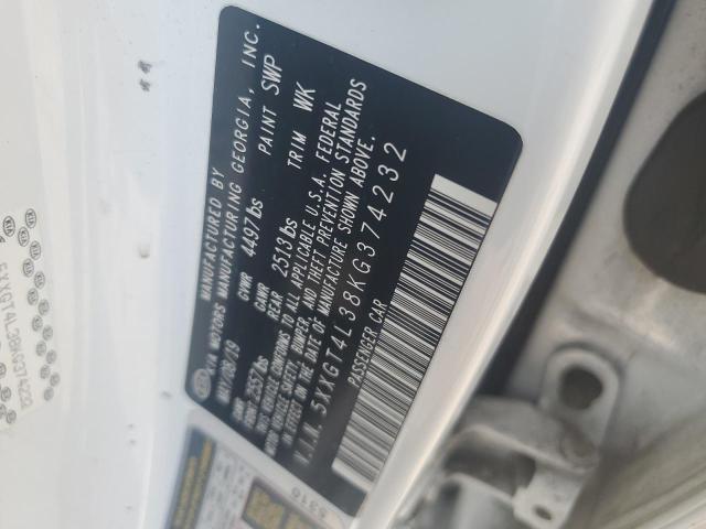 5XXGT4L38KG374232 - 2019 KIA OPTIMA LX أبيض صورة 12