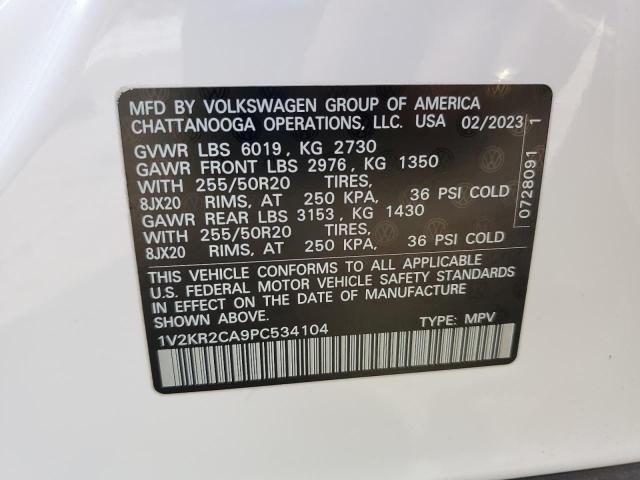 1V2KR2CA9PC534104 - 2023 VOLKSWAGEN ATLAS SE Білий фото 14
