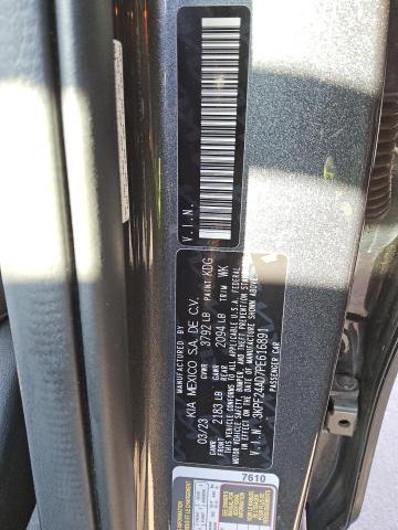 3KPF24AD7PE616891 - 2023 KIA FORTE LX BLACK photo 12