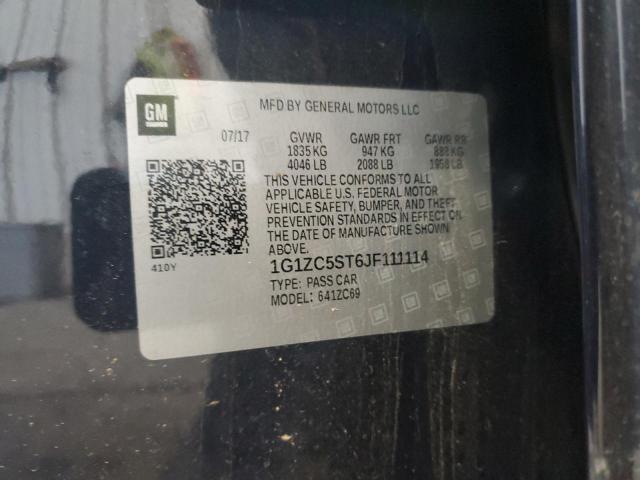 1G1ZC5ST6JF111114 - 2018 CHEVROLET MALIBU LS BLUE photo 12