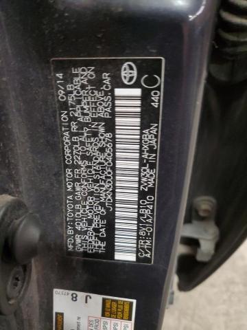 JTDKN3DU0F0405678 - 2015 TOYOTA PRIUS GRAY photo 12