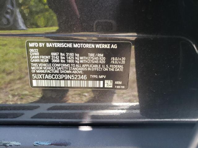 5UXTA6C03P9N52346 - 2023 BMW X5 XDRIVE45E GRAY photo 13