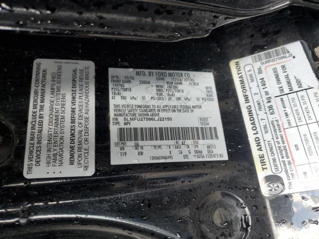5LMFU27586LJ22150 - 2006 LINCOLN NAVIGATOR შავი ფოტო 13