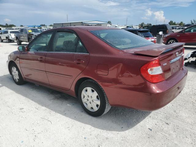 JTDBE32K320009742 - 2002 TOYOTA CAMRY LE RED photo 2