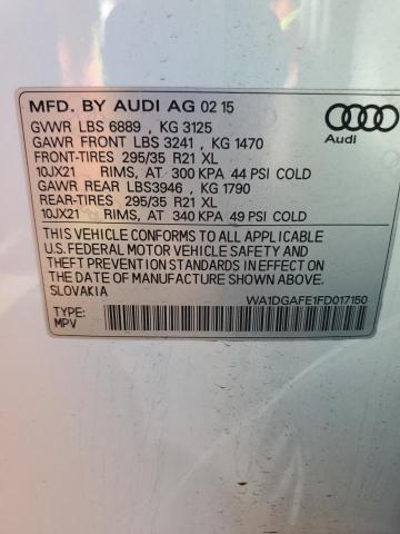 WA1DGAFE1FD017150 - 2015 AUDI Q7 PRESTIGE 白色 照片 13