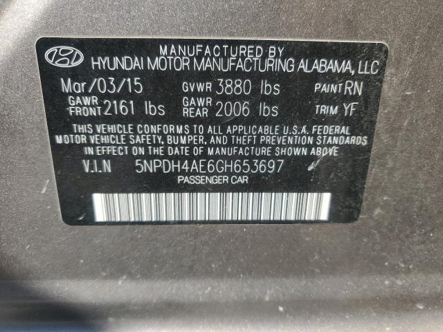 5NPDH4AE6GH653697 - 2016 HYUNDAI ELANTRA SE TAN photo 12