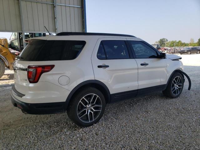 1FM5K8GT9JGB65211 - 2018 FORD EXPLORER SPORT أبيض صورة 3