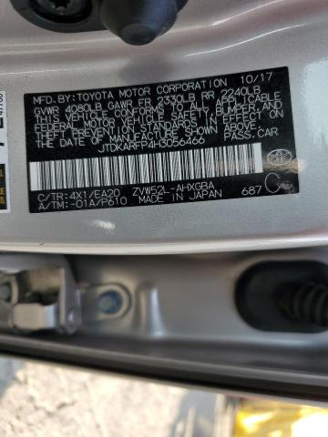 JTDKARFP4H3056466 - 2017 TOYOTA PRIUS PRIM 银色 照片 12