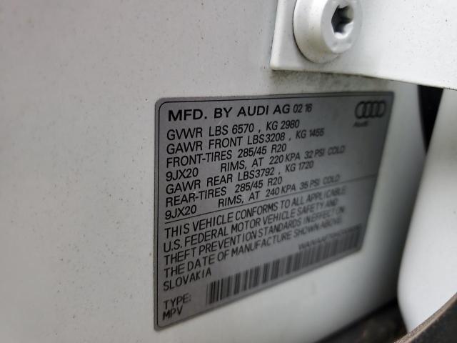 WA1VAAF70HD009390 - 2017 AUDI Q7 PRESTIGE WHITE photo 13