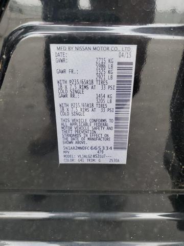 5N1AR2MN0FC665334 - 2015 NISS PATHFINDER S BLACK photo 13