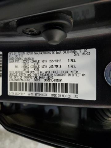 3TMCZ5AN1PM610765 - 2023 TOYOTA TACOMA DOUBLE CAB GRAY photo 12
