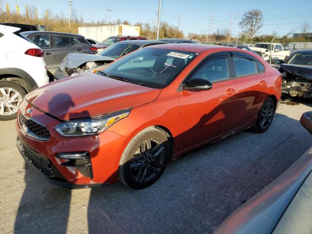 3KPF34AD5ME292607 - 2021 KIA FORTE GT LINE ORANGE photo 1