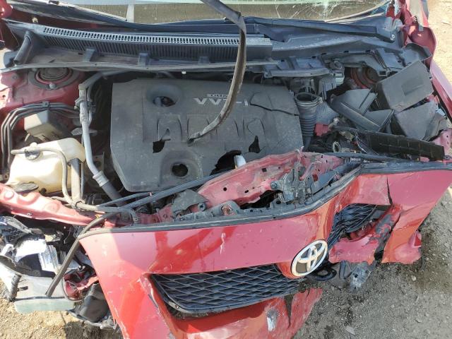 JTDBL40E299053780 - 2009 TOYOTA COROLLA BASE Қызыл фото 11
