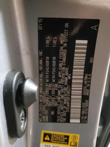 5TDJKRFH3FS185277 - 2015 TOYOTA HIGHLANDER XLE SILVER photo 13
