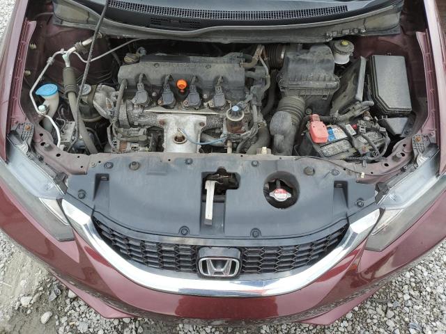 19XFB2F97DE053880 - 2013 HONDA CIVIC EXL მუქწითელი ფოტო 11