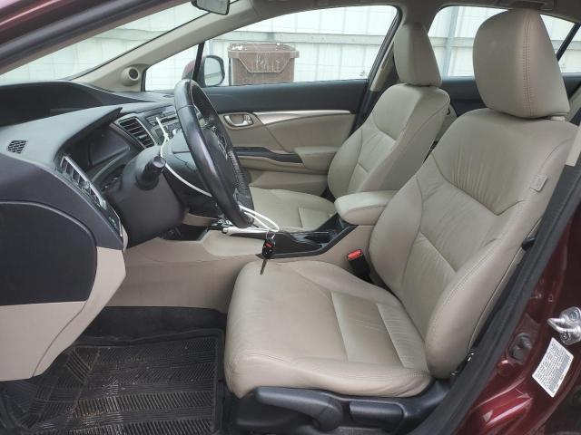19XFB2F97DE053880 - 2013 HONDA CIVIC EXL მუქწითელი ფოტო 7