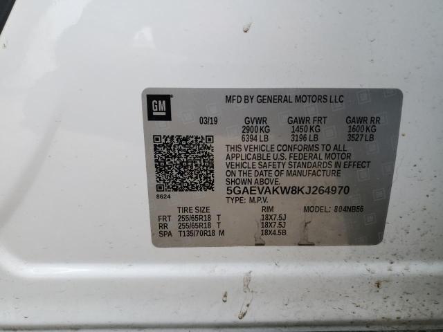 5GAEVAKW8KJ264970 - 2019 BUICK ENCLAVE ESSENCE أبيض صورة 14