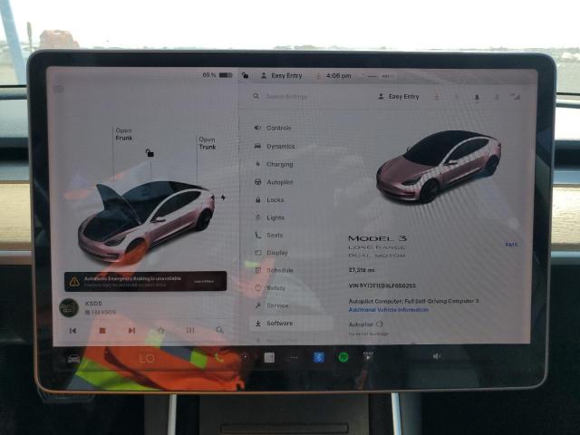 5YJ3E1EB9LF650255 - 2020 TESLA MODEL 3 თეთრი ფოტო 9