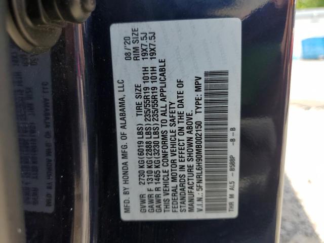 5FNRL6H90MB002150 - 2021 HONDA ODYSSEY ELITE 蓝色 照片 14