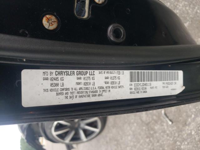 2C3CDYCJ3DH651116 - 2013 DODGE CHALLENGER SRT-8 BLACK photo 12