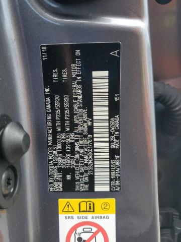 2T2BZMCA8KC177619 - 2019 LEXUS RX 350 BASE ნაცრისფერი ფოტო 14