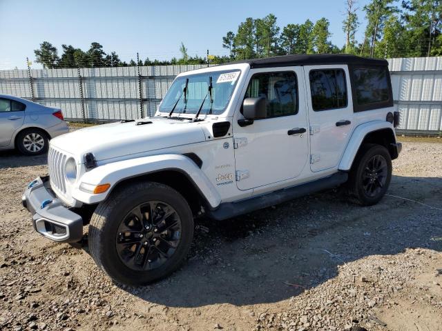 1C4JJXP69NW137138 - 2022 JEEP WRANGLER U SAHARA 4XE WHITE photo 1