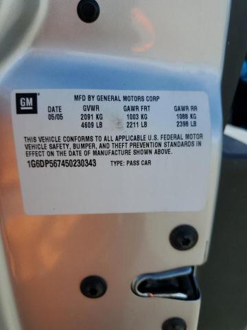 1G6DP567450230343 - 2005 CADILLAC CTS HI FEATURE V6 SILVER photo 12