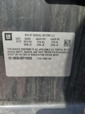 1G11B5SL0EF153039 - 2014 CHEVROLET MALIBU LS CHARCOAL photo 12